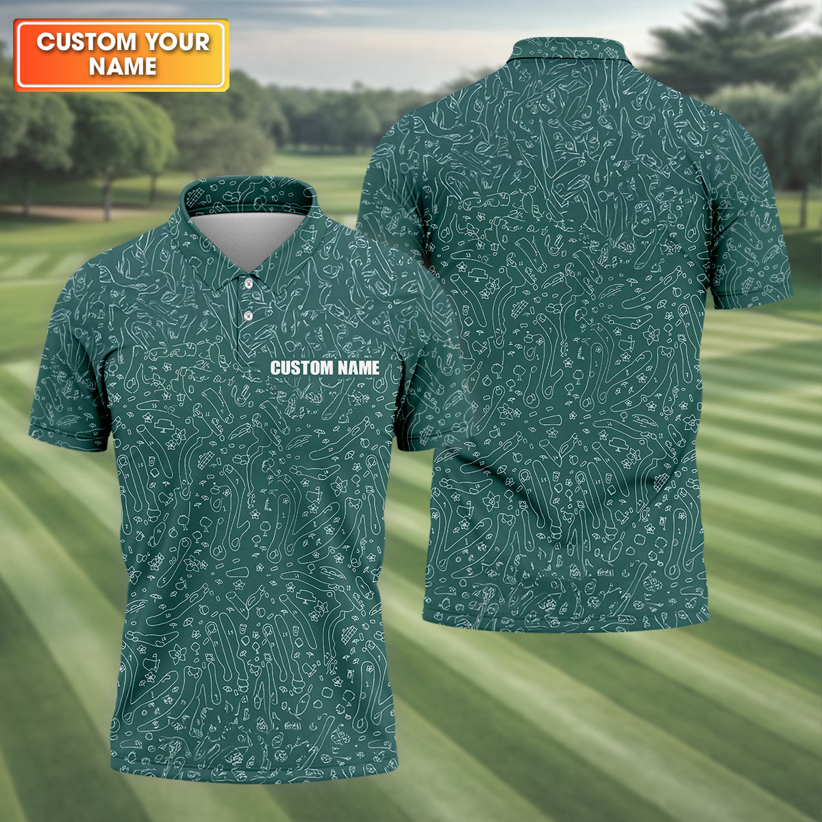 Masters Custom Funny Golf Polo Shirt, Gift for Dad, Christmas Golf Gift