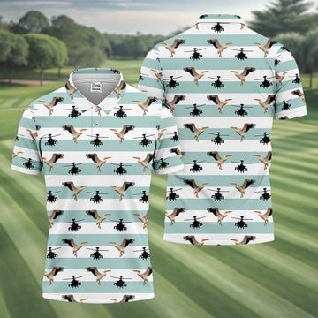 Funny Pelicans Golf Polo Shirt, Mens Golf Gift, Mens Tropical Shirts