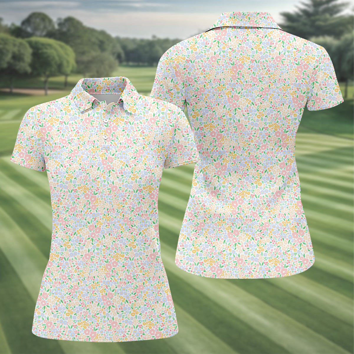 Floral Golf Shirt, Cute Womens Golf Clothes, Ladies Golf Shirts, Matching Golf Shirts, Golf Gifts For Her