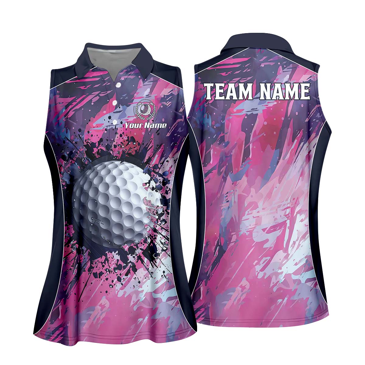 Colorful Golf Ball Custom Women Golf Polo Shirt, Golfing Apparel, Women Golf Gifts