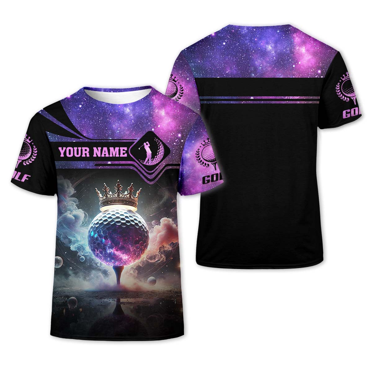 King Golf Custom Men's Golf Polo Shirt, Golfing Apparel, Mens Golf Gift