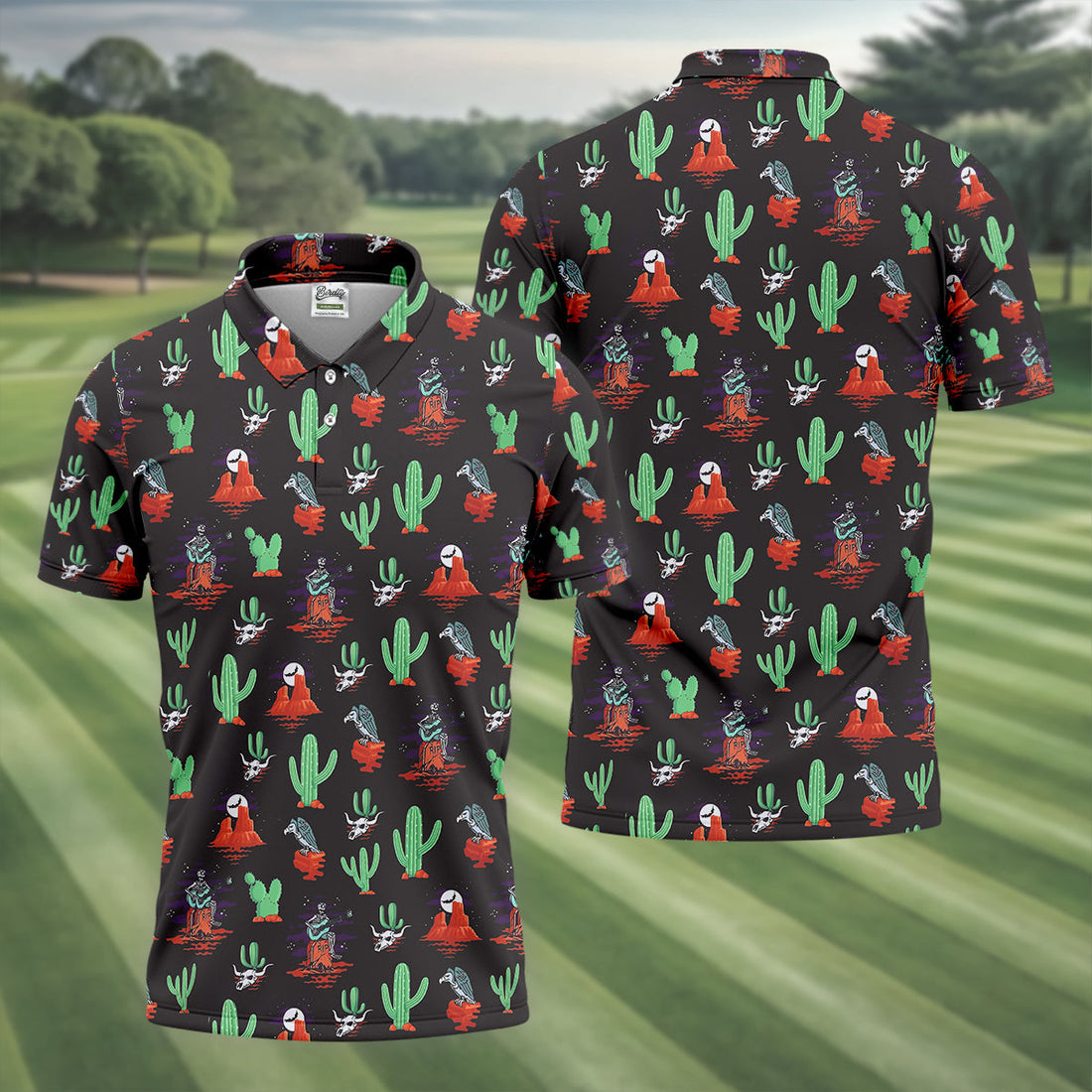 Funny Golf Polo Shirt For Men, Skull Golf Shirt, Dad Golf Gift