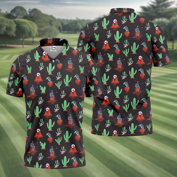 Funny Golf Polo Shirt For Men, Skull Golf Shirt, Dad Golf Gift