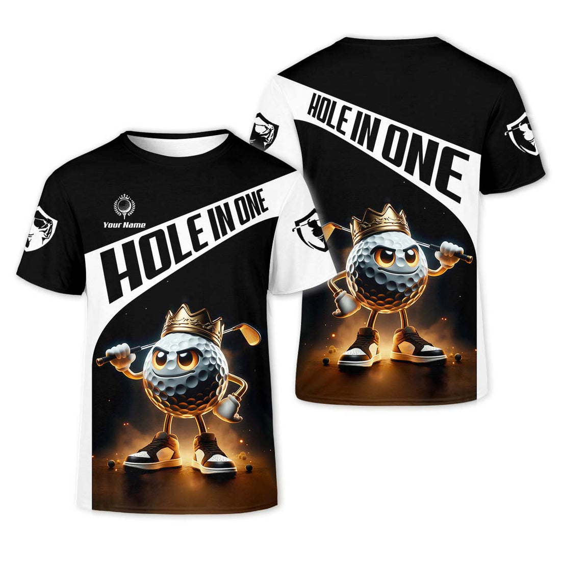 Hole In One Custom 3D Men's Golf Polo Shirt, Golfing Apparel, Mens Golf Gift