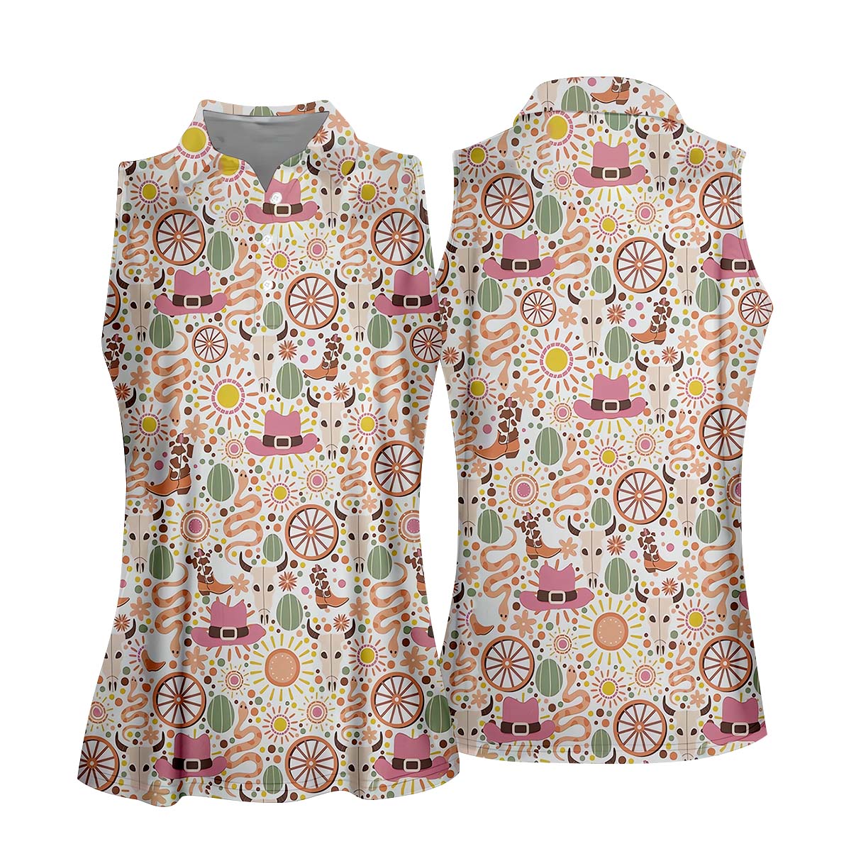 Cowgirl Funny Womens Golf Polo Shirt, Custom Ladies Golf Shirt