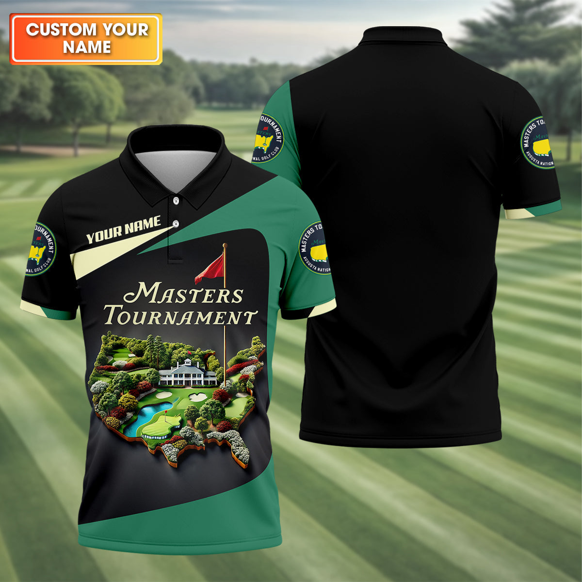 Custom Augusta Golf National Master Golf Polo Shirt, Golfing Apparel, Mens Golf Gift