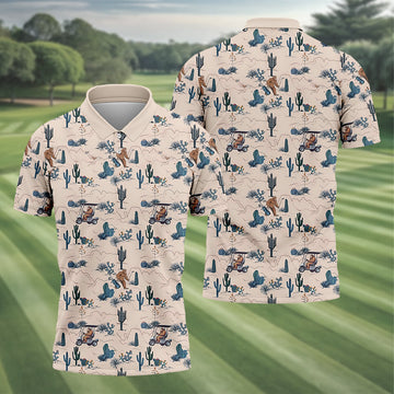 Bigfoot On The Green Men's Golf Polo Shirt, Funny Golf Shirt, Men Golf Gifts