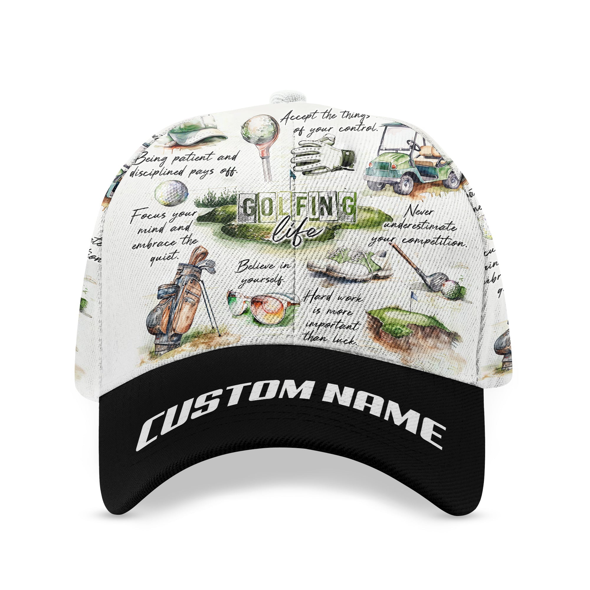 Custom Golfing Life Golf Cap, Funny Golf Hat, Christmas Golf Gift
