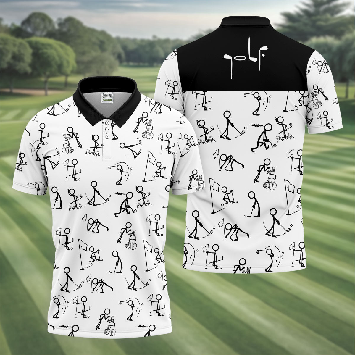 Personalized Mens Fun Golf Polos, Mens Funny Golf Shirts, Golf Gift Ideas For Him, Matching Golf Shirts