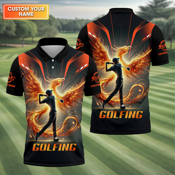 Custom Men's Golf Polo Shirt, Golfing Apparel, Golf Gifts For Men