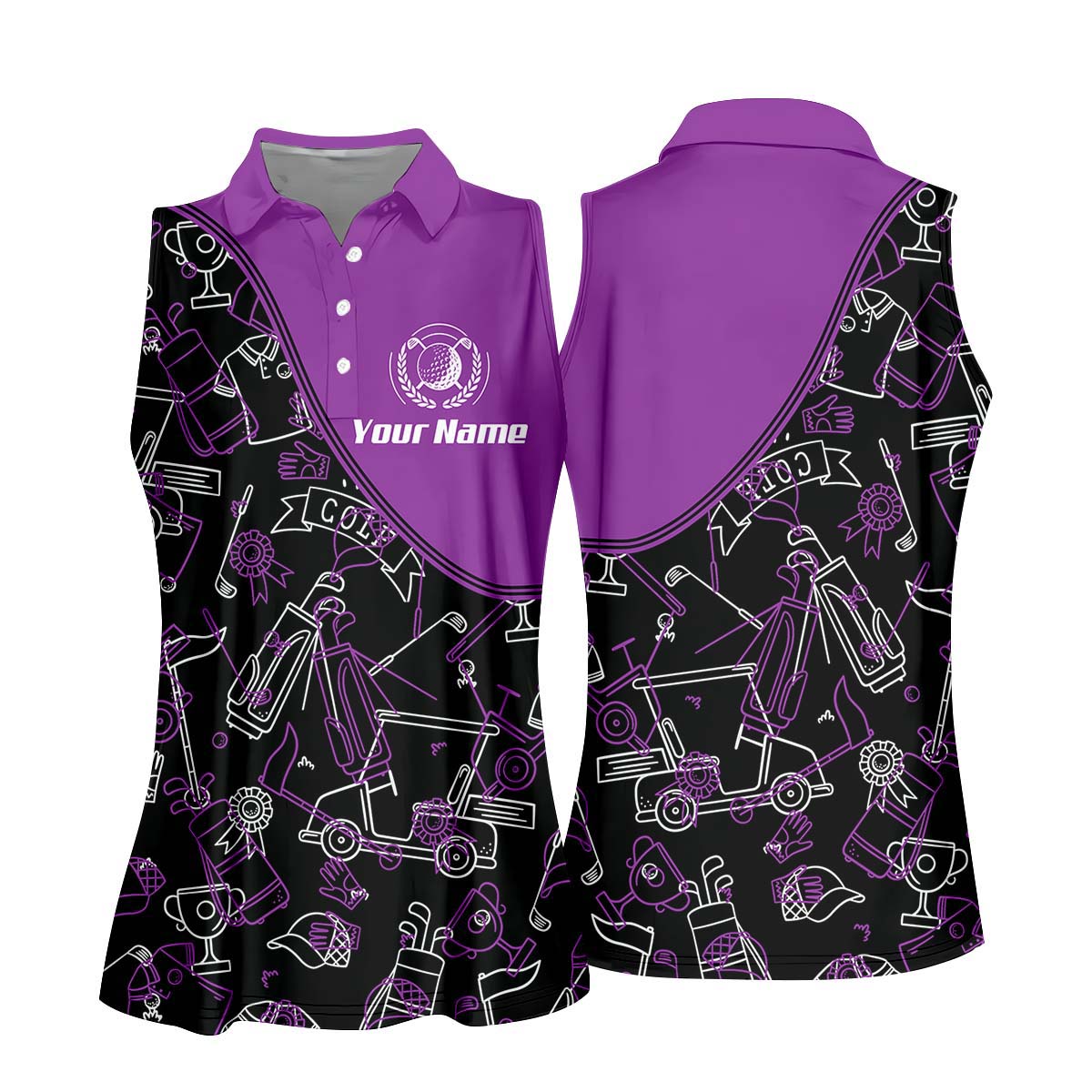 Personalized Womens Golf Polo Shirt, Golfing Apparel, Womens Golf Gifts