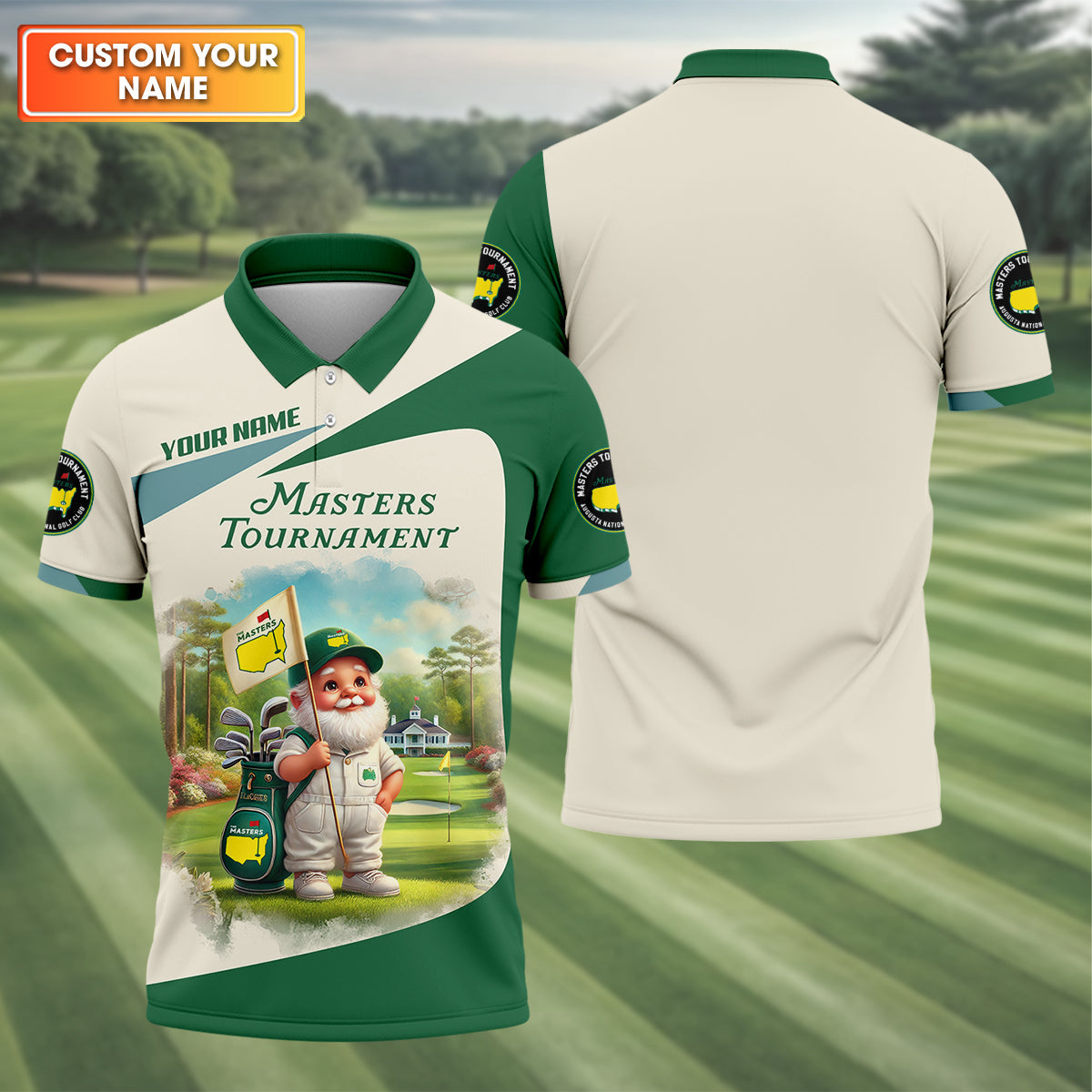 Masters Tournament Augusta Golf Custom Men's Golf Polo Shirt, Funny Gift For Golfer
