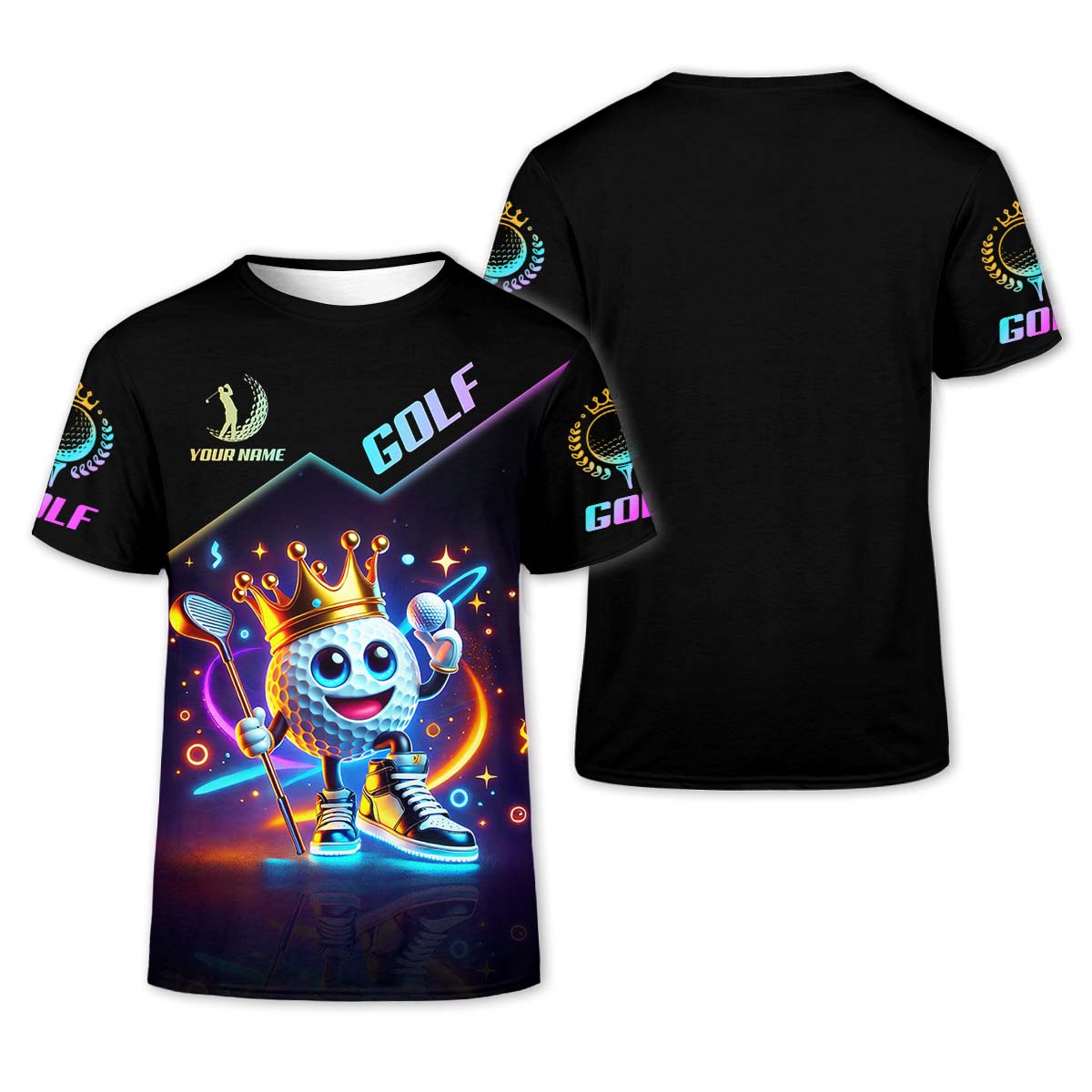 Golfer King Funny Golf Polo Shirt, Golfing Apparel, Golf Gift For Men