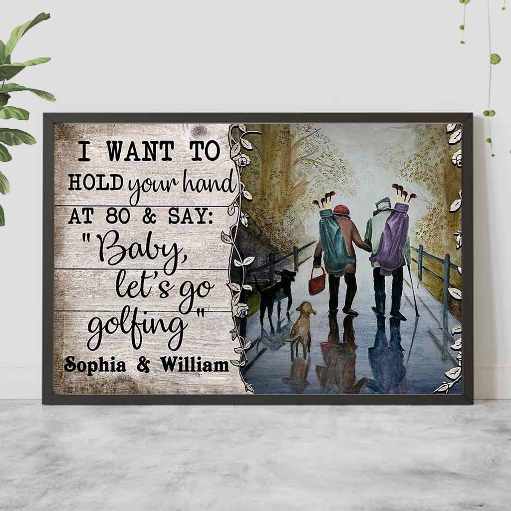 Custom Golf Couple Canvas, Golfing Art, Golf Canvas, Gifts For Couples