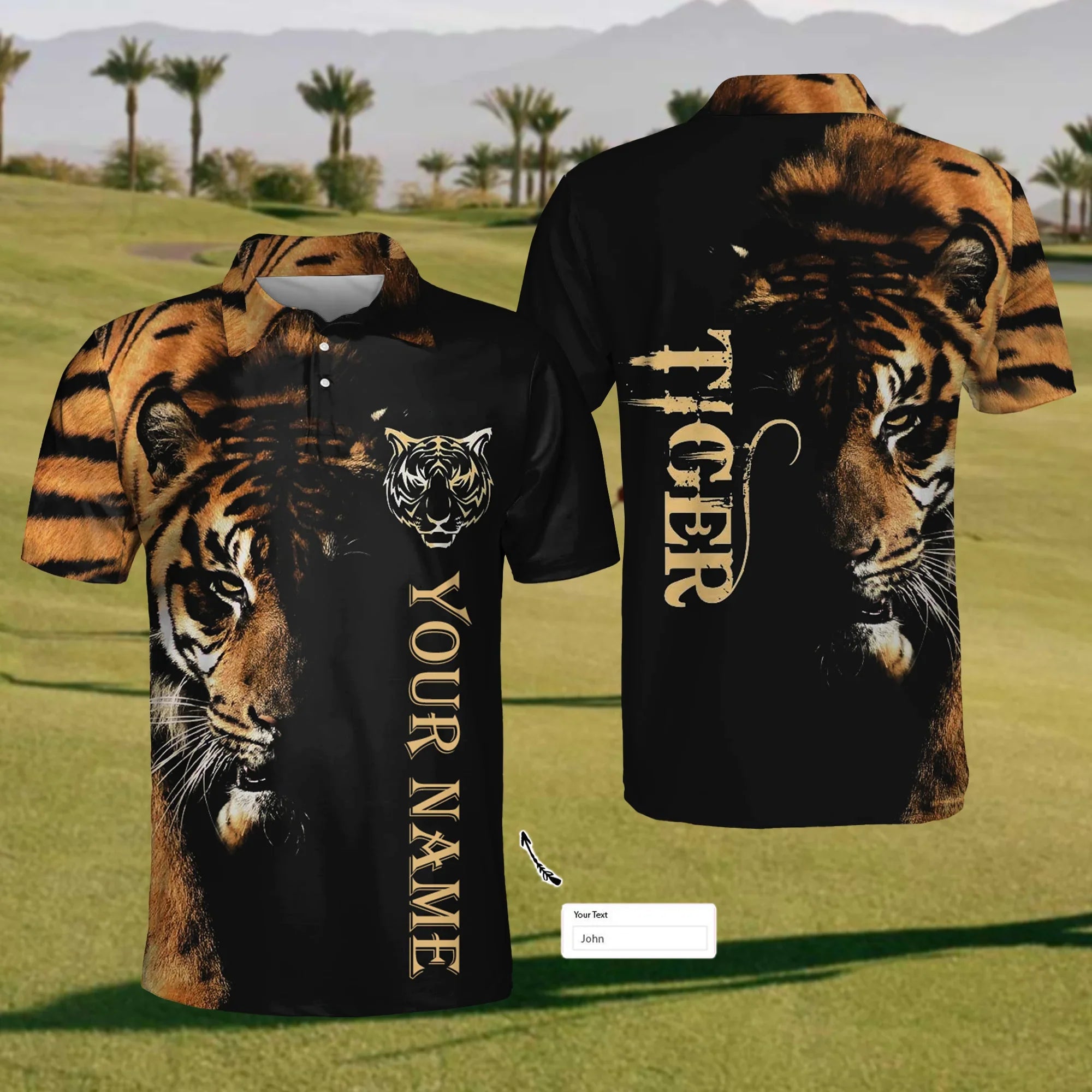 Custom King Of The Jungle Golf Polo Shirt, Mens Golf Shirt, Gift For Golfers