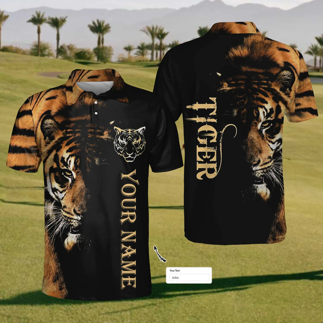 Custom King Of The Jungle Golf Polo Shirt, Mens Golf Shirt, Gift For Golfers