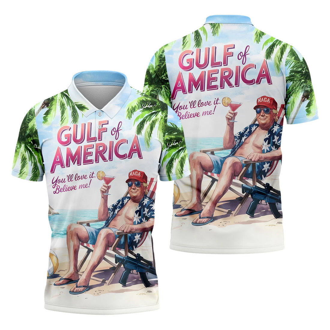 Gulf Of America Shirt, US Patriotic Pride Unisex Tropical Hawaiian Aloha Shirt, Summer Vacation