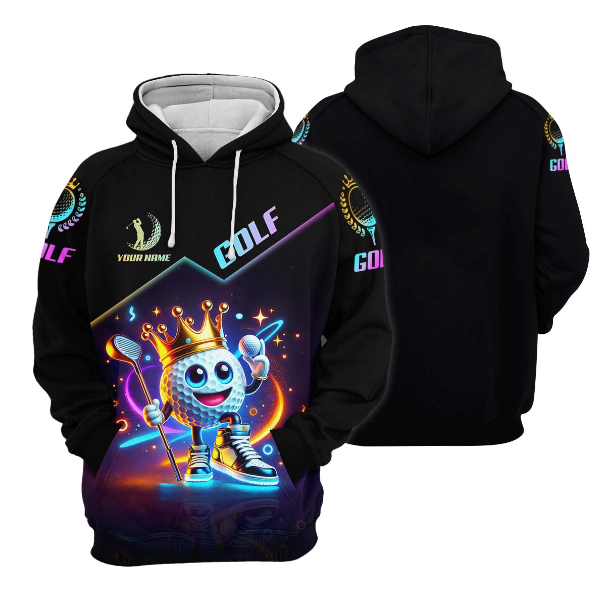 Golfer King Funny Golf Polo Shirt, Golfing Apparel, Golf Gift For Men