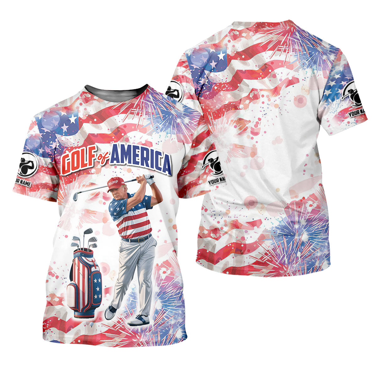 Golf Of America Men Golf Polo, Mens Patriotic Golf Shirts, Patriotic Golf Polo Shirts, Golf Shirt For Men