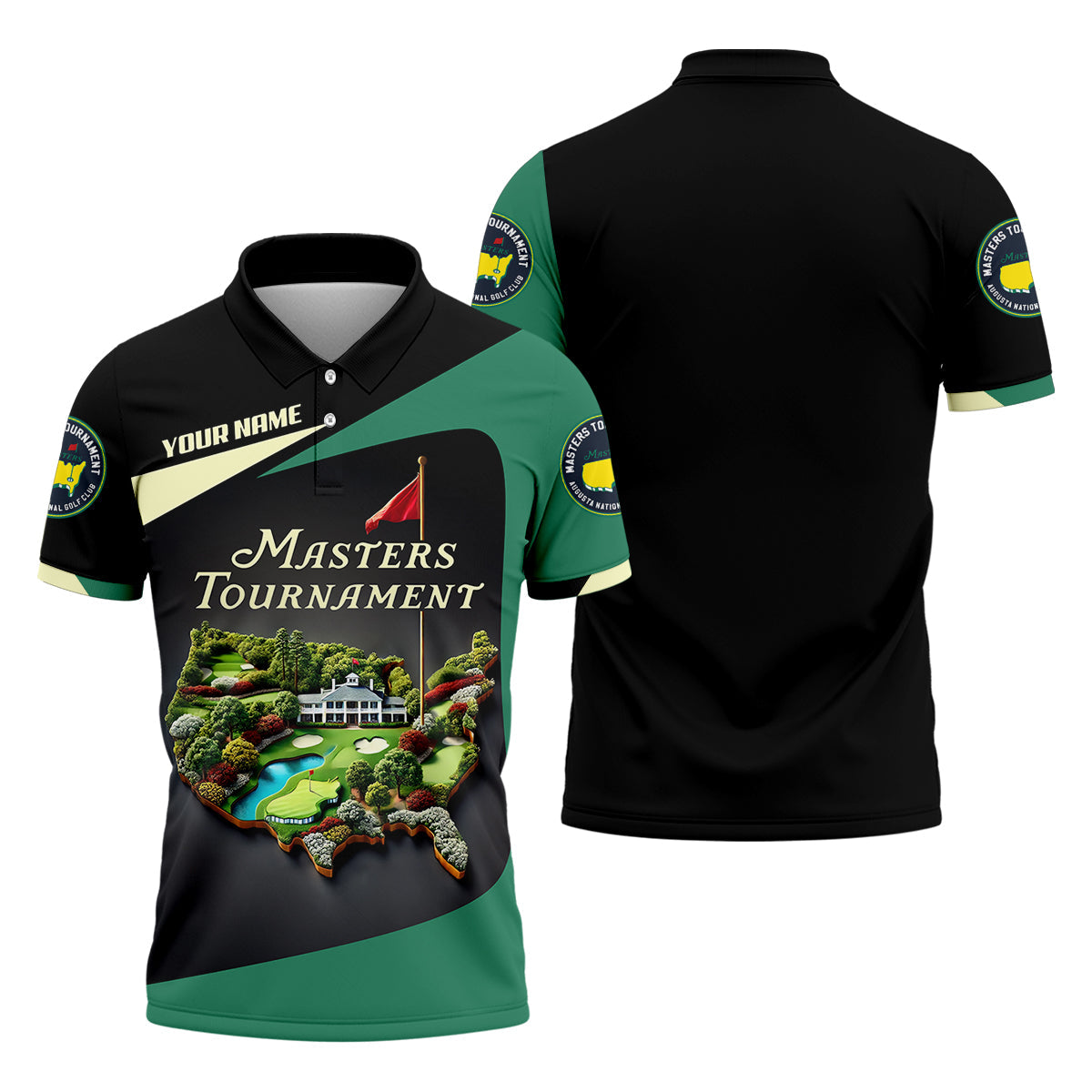 Custom Augusta Golf National Master Golf Polo Shirt, Golfing Apparel, Mens Golf Gift