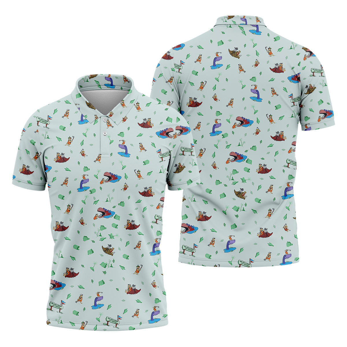 Loyal Order of Dinosaurs' Tourney Men's Golf Polo Shirt, Funny Golf Shirt, Gift For Golfers