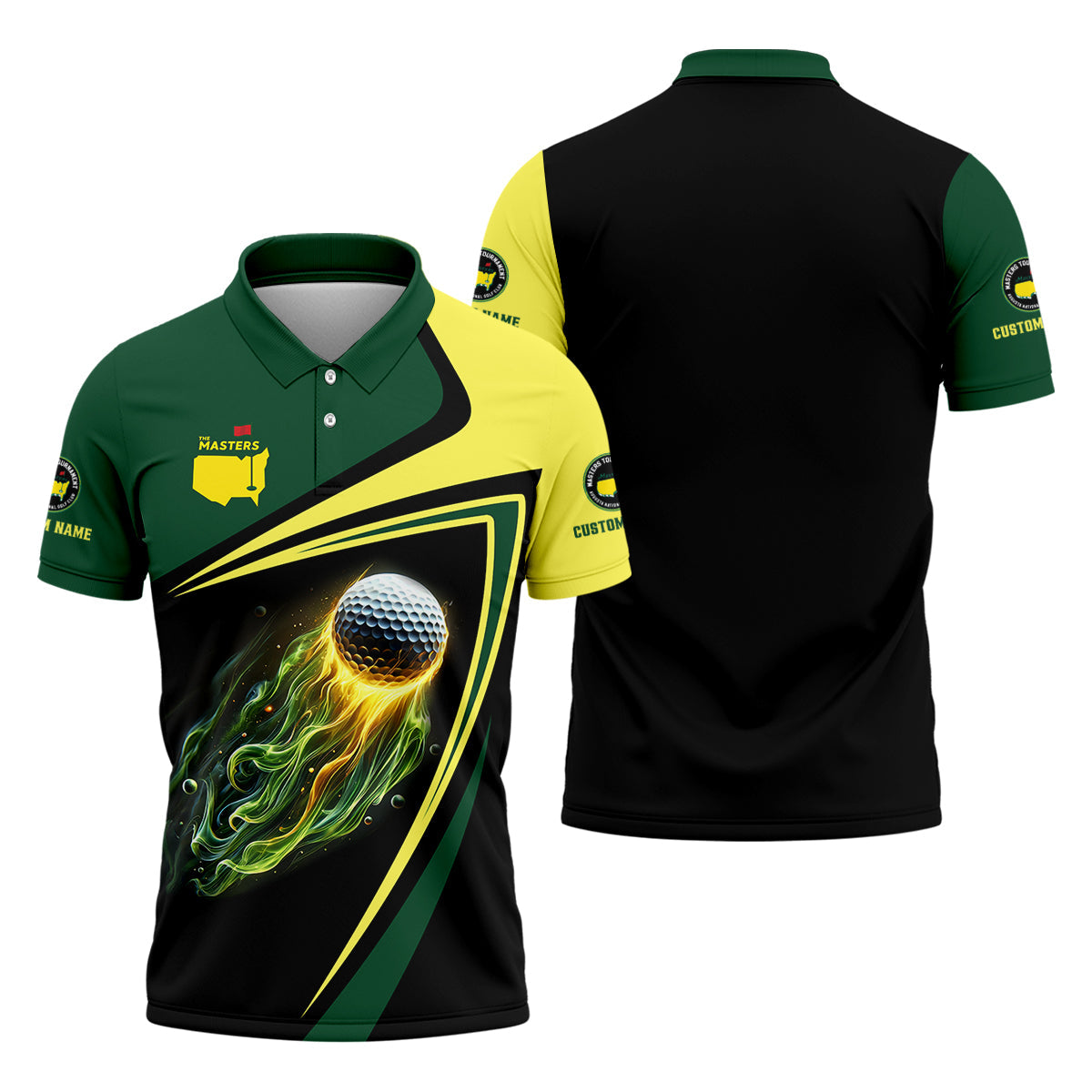 Custom Golf Ball Master Tournament Polo Shirt, Golfing Apparel, Mens Golf Gift, Funny Golf Polos