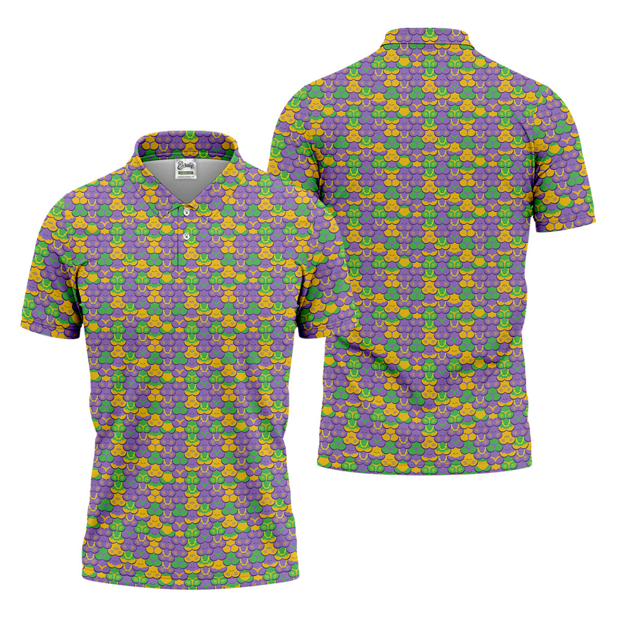 Funny Boob Mardi Gras Men's Golf Polo Shirt, Fun Golf Shirt For Men, Mardi Gras Polo, Funny Golf Shirt