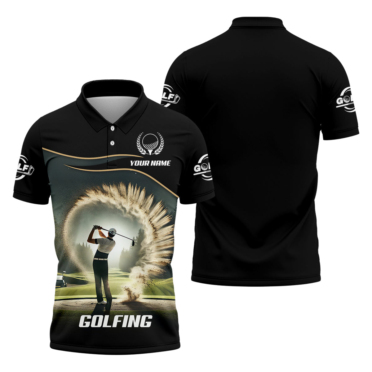 Custom Elite Golfer Golf Polo Shirt, Gift For Golfers, Mens Golf Gift