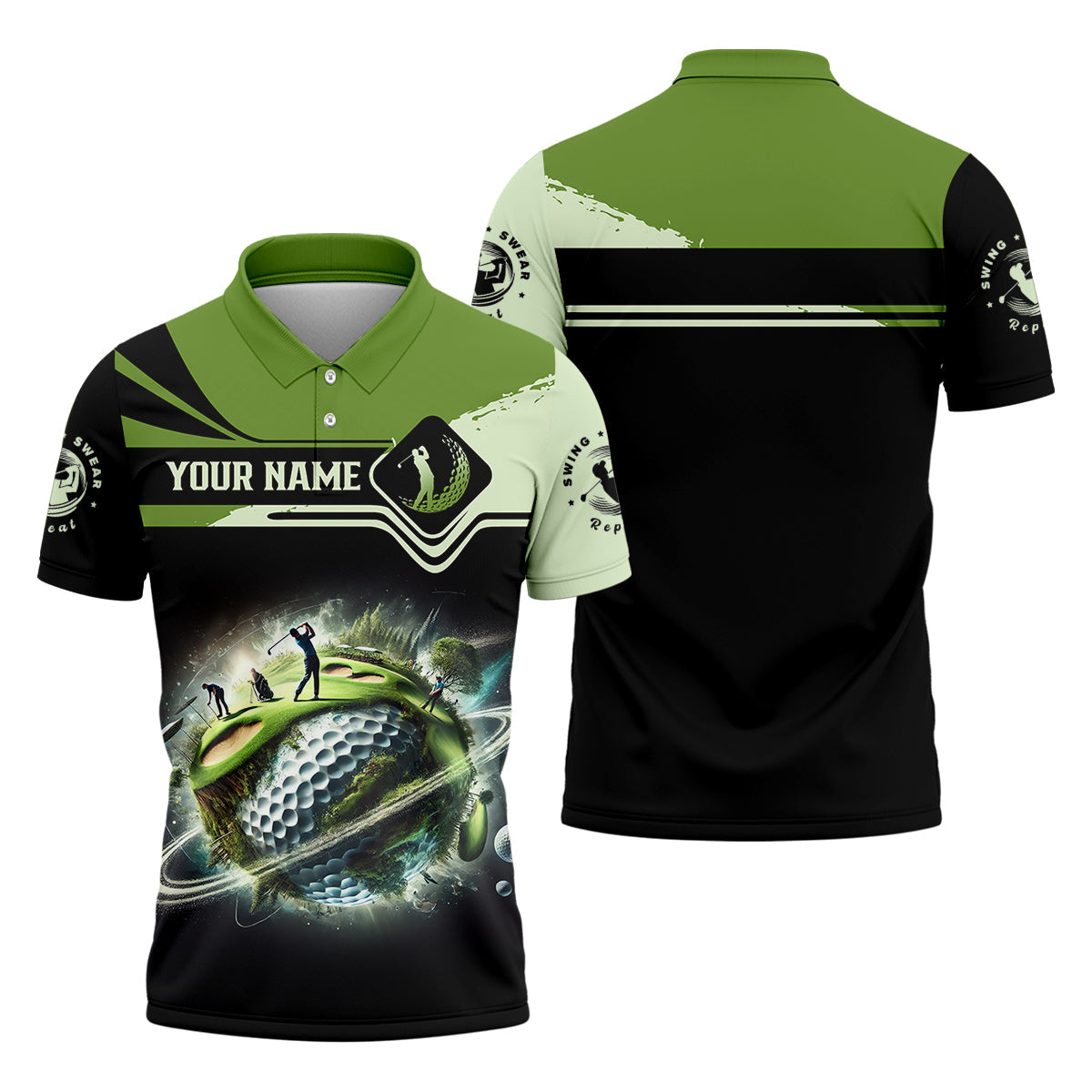 Fairway Golf Mens Golf Polo Shirt, Golfing Apparel, Mens Golf Gift, Funny Golf Shirt