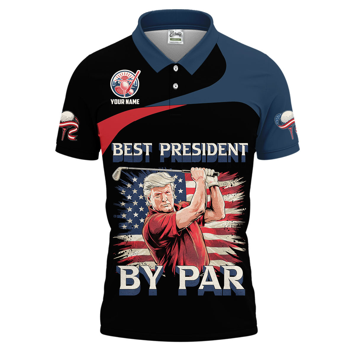 Funny Best President By Par Customize Golf Shirts For Men, Golf Clothes Men, Men Golf Gifts