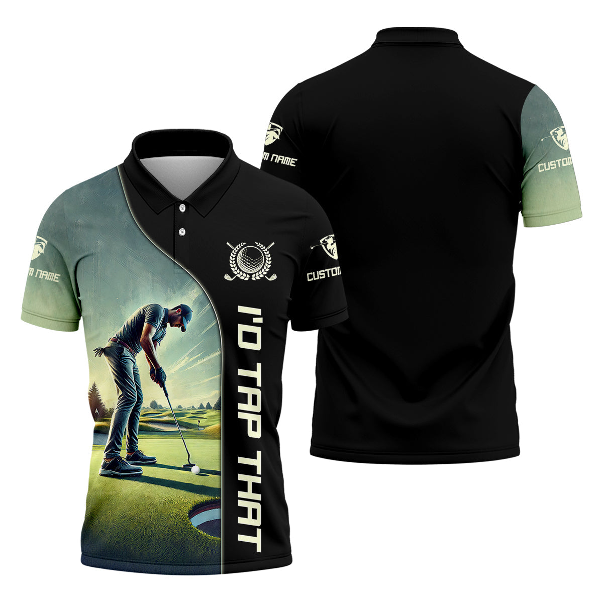 I'd Tap That Custom Golf Polo Shirt, Gift For Golfers, Golf Gift Ideas, Funny Golf Polos