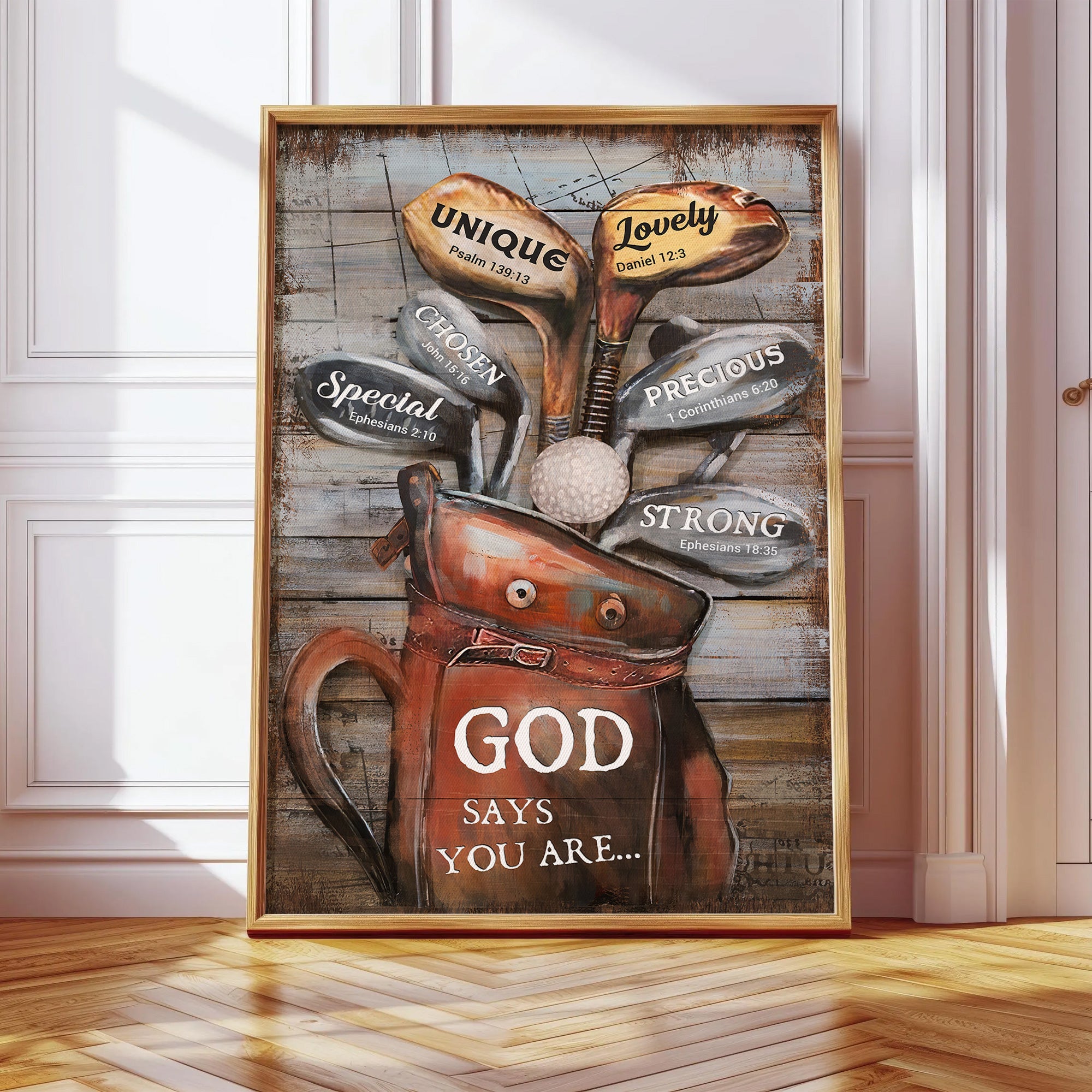 God Says You Are Canvas Wall Art, Golf Decor, Gift For Golfers