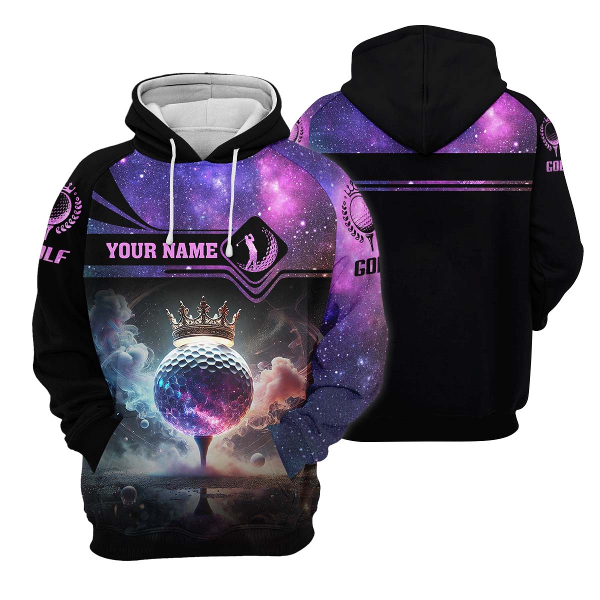 King Golf Custom Men's Golf Polo Shirt, Golfing Apparel, Mens Golf Gift