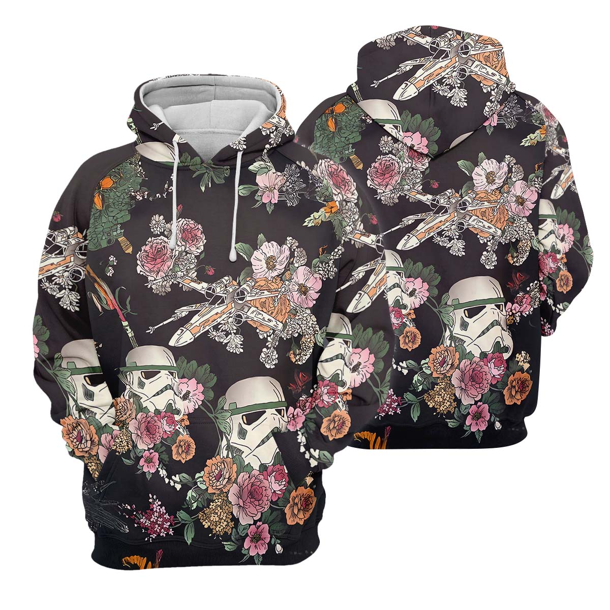 Floral Space Movie Men's Golf Polo Shirt, Golfing Apparel, Mens Golf Gift