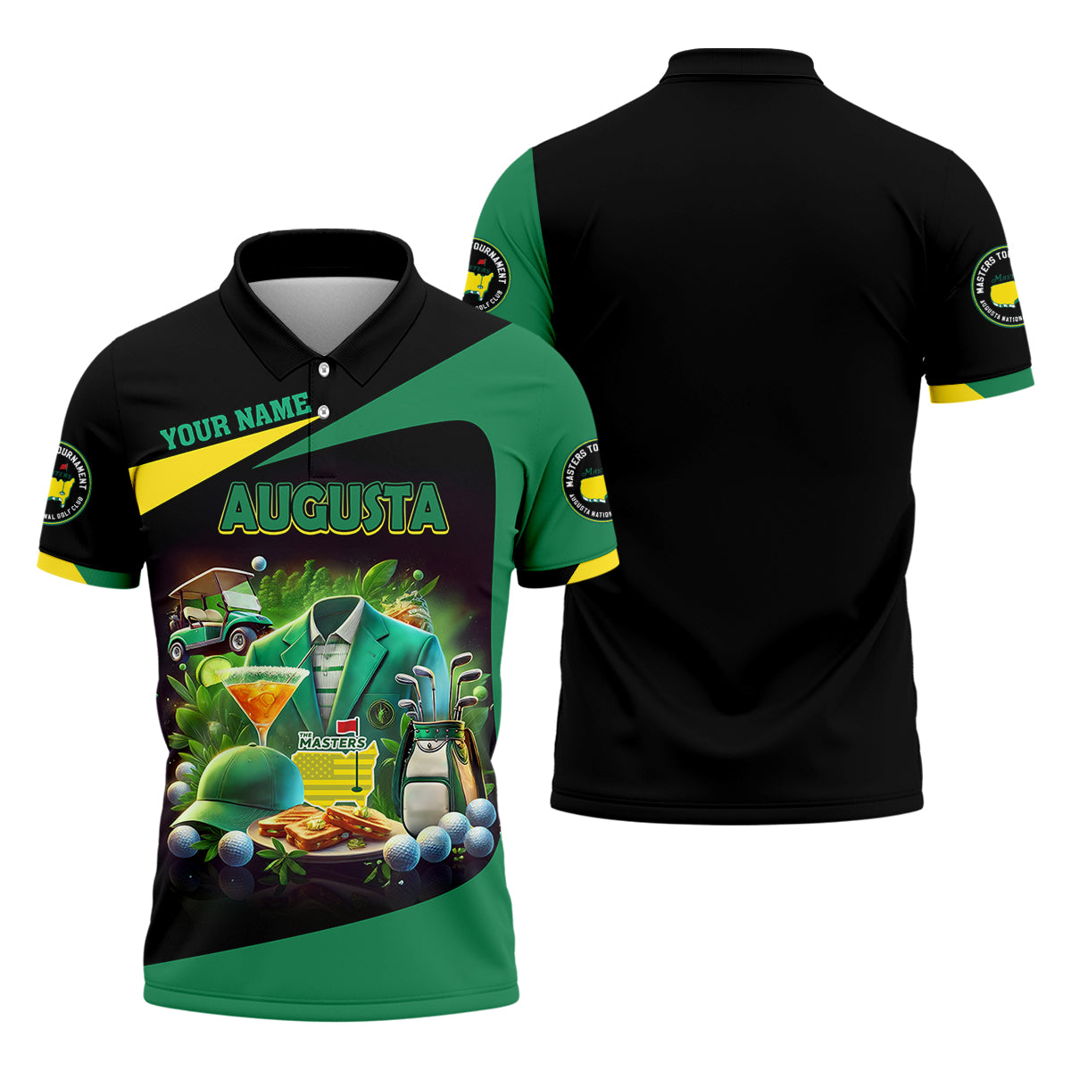 Custom Augusta Golf Master Men's Golf Polo Shirt, Mens Golf Gift, Mens Golf Shirt