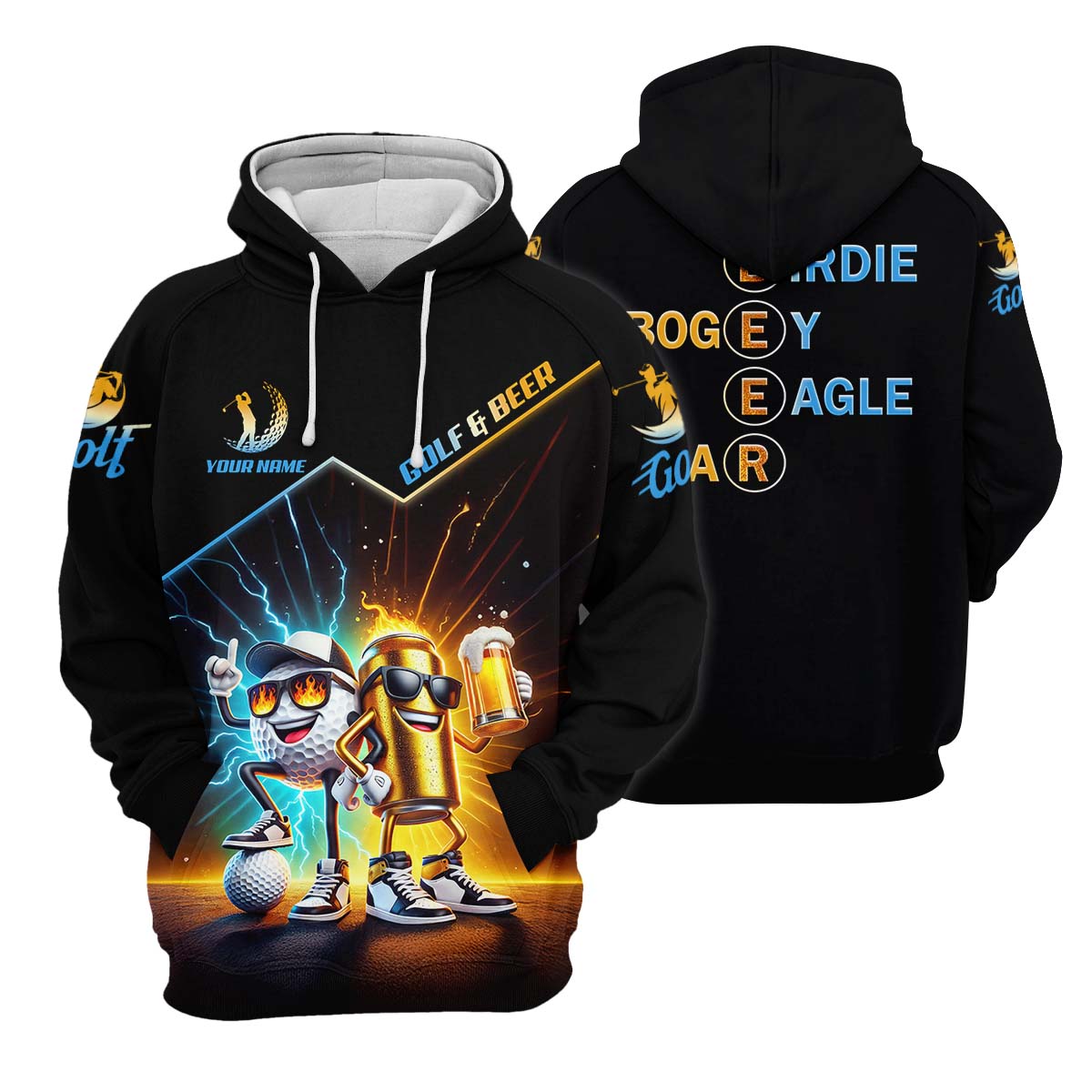 Beer And Golf Funny Golf Polo Shirt, Golfing Apparel, Golf Gift For Men, Funny Golf Shirt