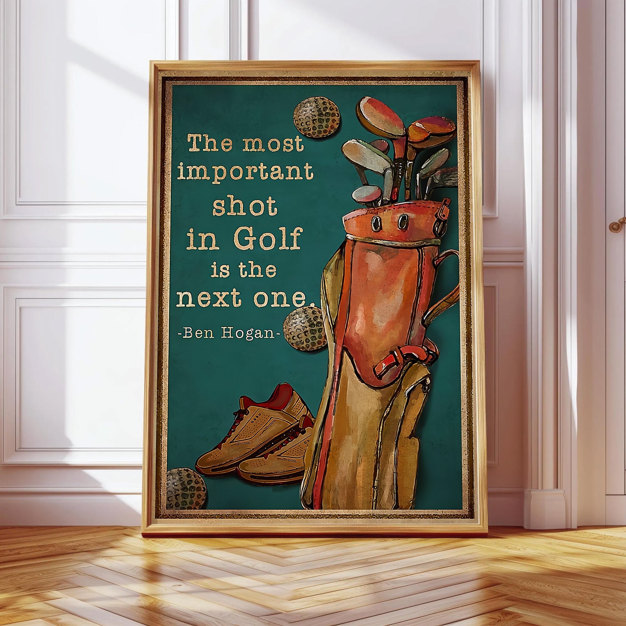 The Most Important Shot In Golf Is The Next One Canvas Wall Art, Golf Decor, Gift For Golf Lovers
