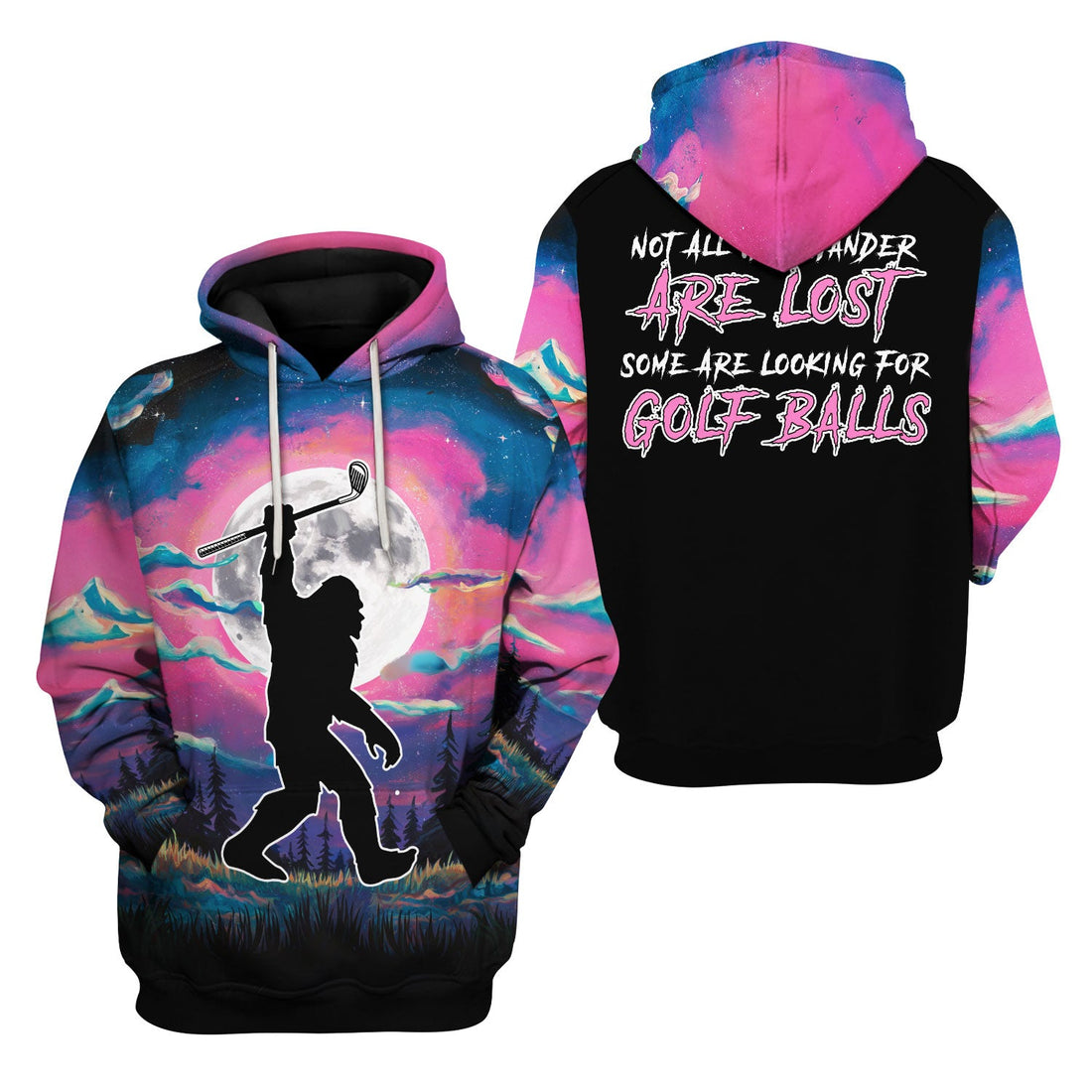 Lost In The Woods Men's Golf Polo Shirt, Golfing Apparel, Mens Golf Gift, Funny Golf Shirt