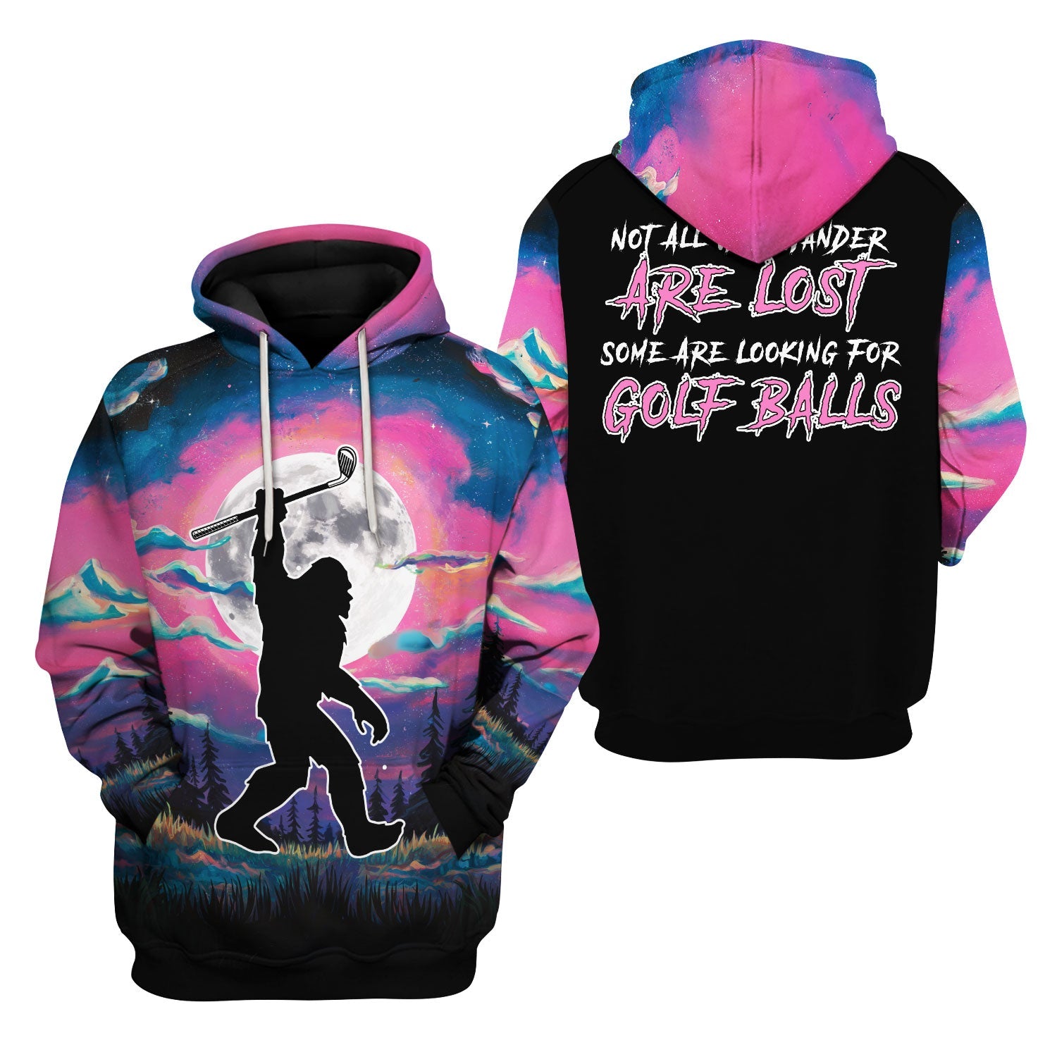 Lost In The Woods Men's Golf Polo Shirt, Golfing Apparel, Mens Golf Gift, Funny Golf Shirt