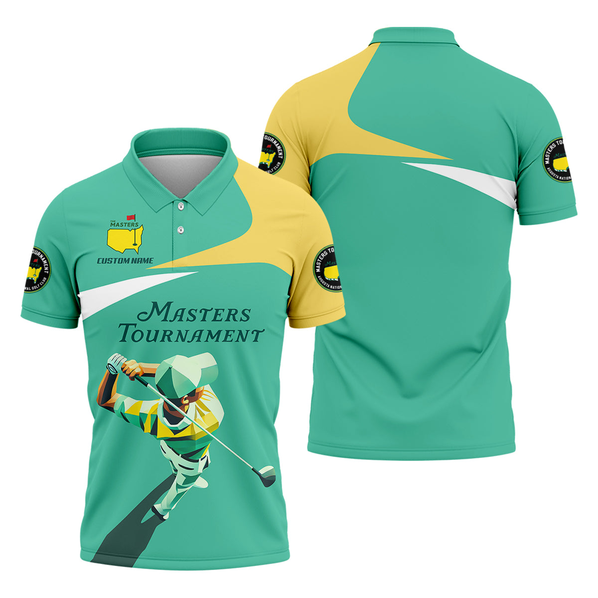 Master Tournament Custom Men's Golf Polo Shirt, Golf Gifts For Dad