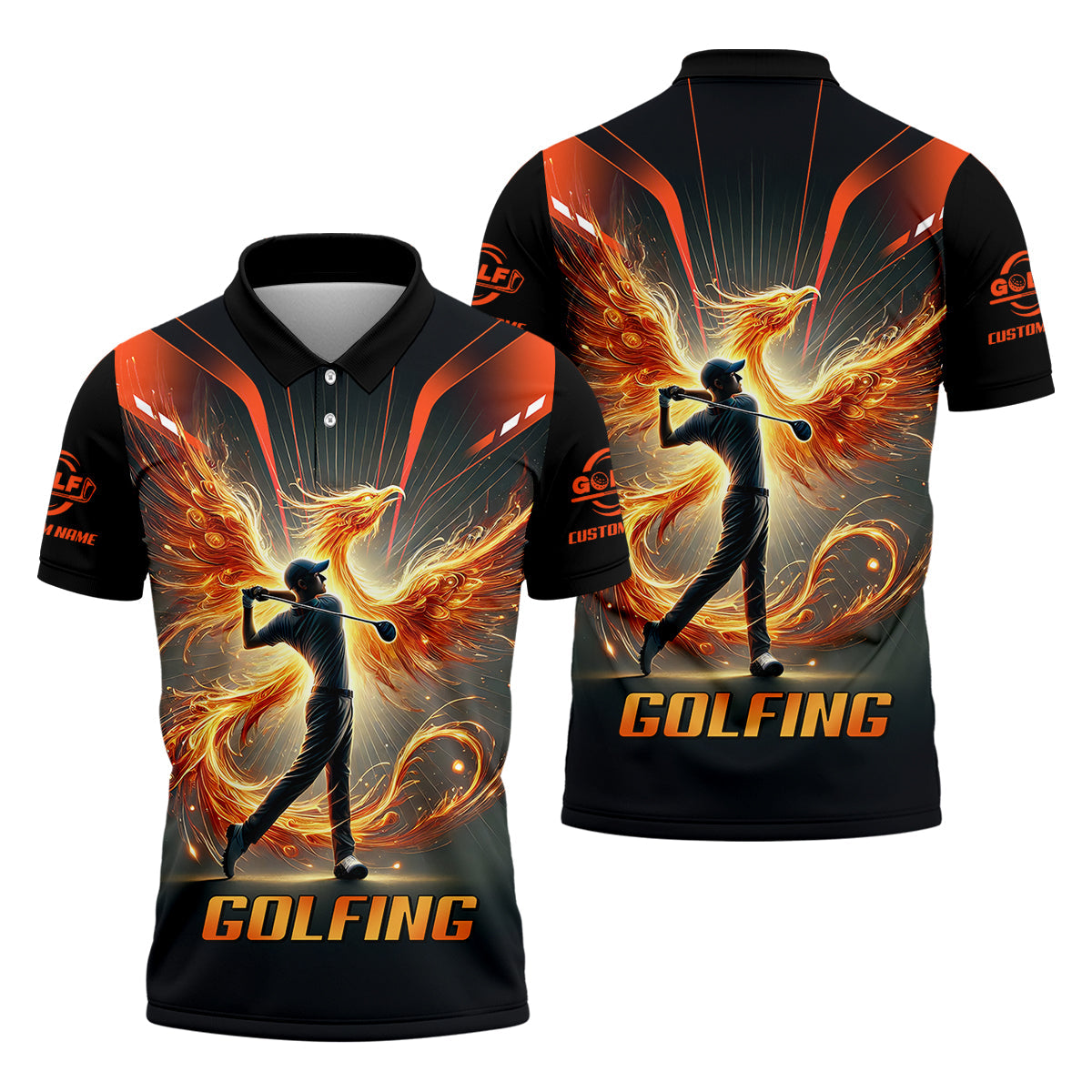 Custom Men's Golf Polo Shirt, Golfing Apparel, Golf Gifts For Men