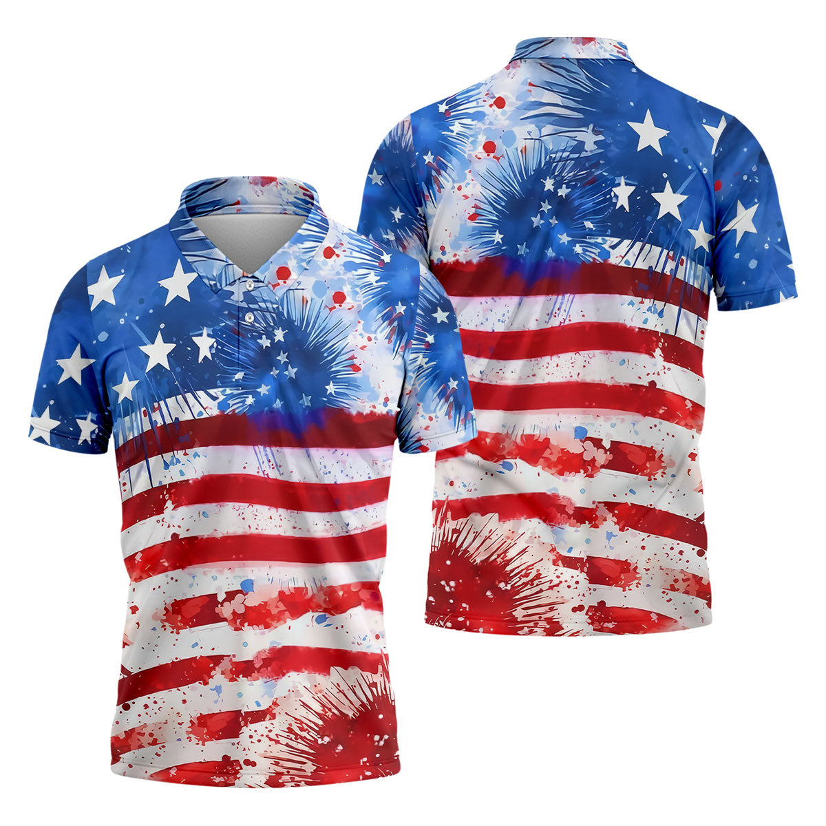 America Flag Golf Polo Shirt For Men, Hilarious Golf Shirt, Dad Golf Gift