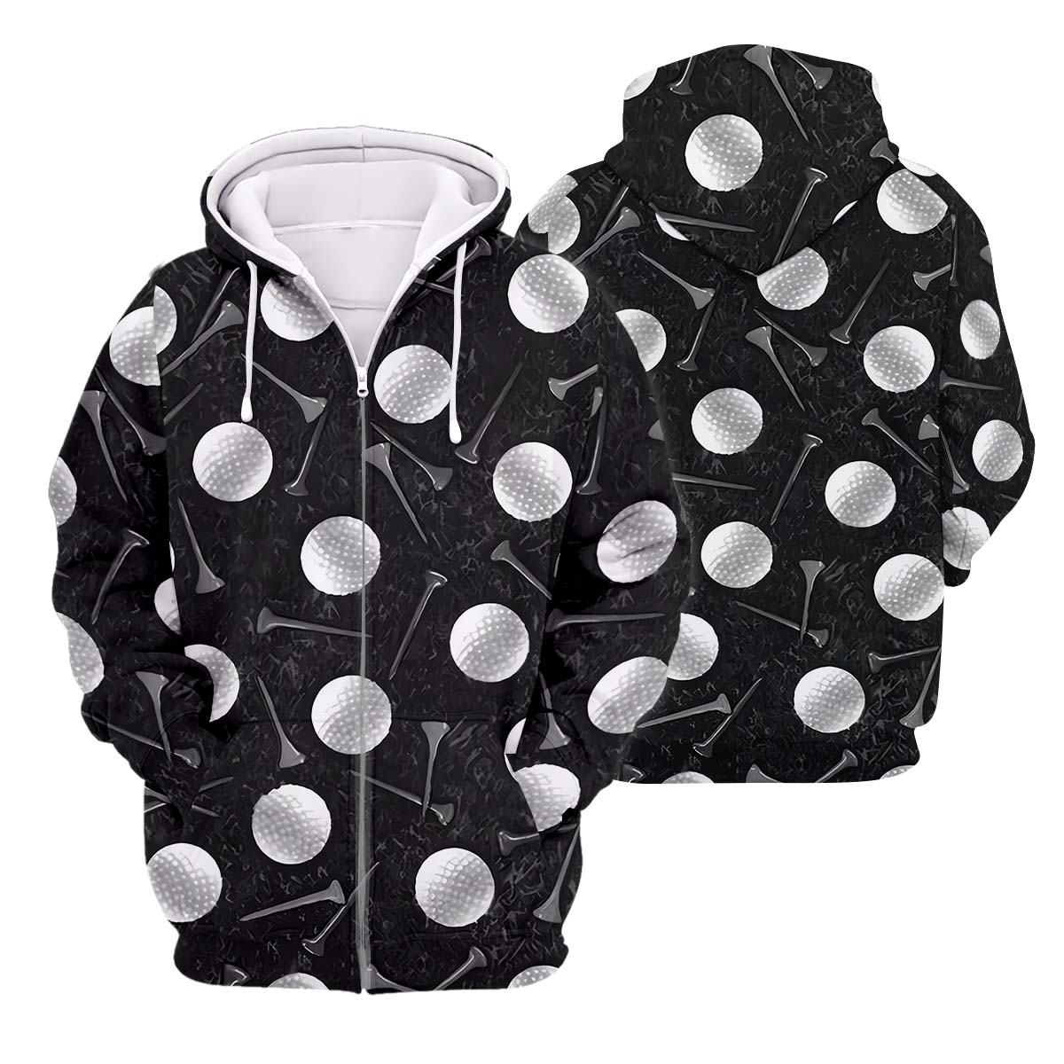 Golf Balls Black Men's Golf Polo Shirt, Funny Golf Shirt, Gifts For Golfer