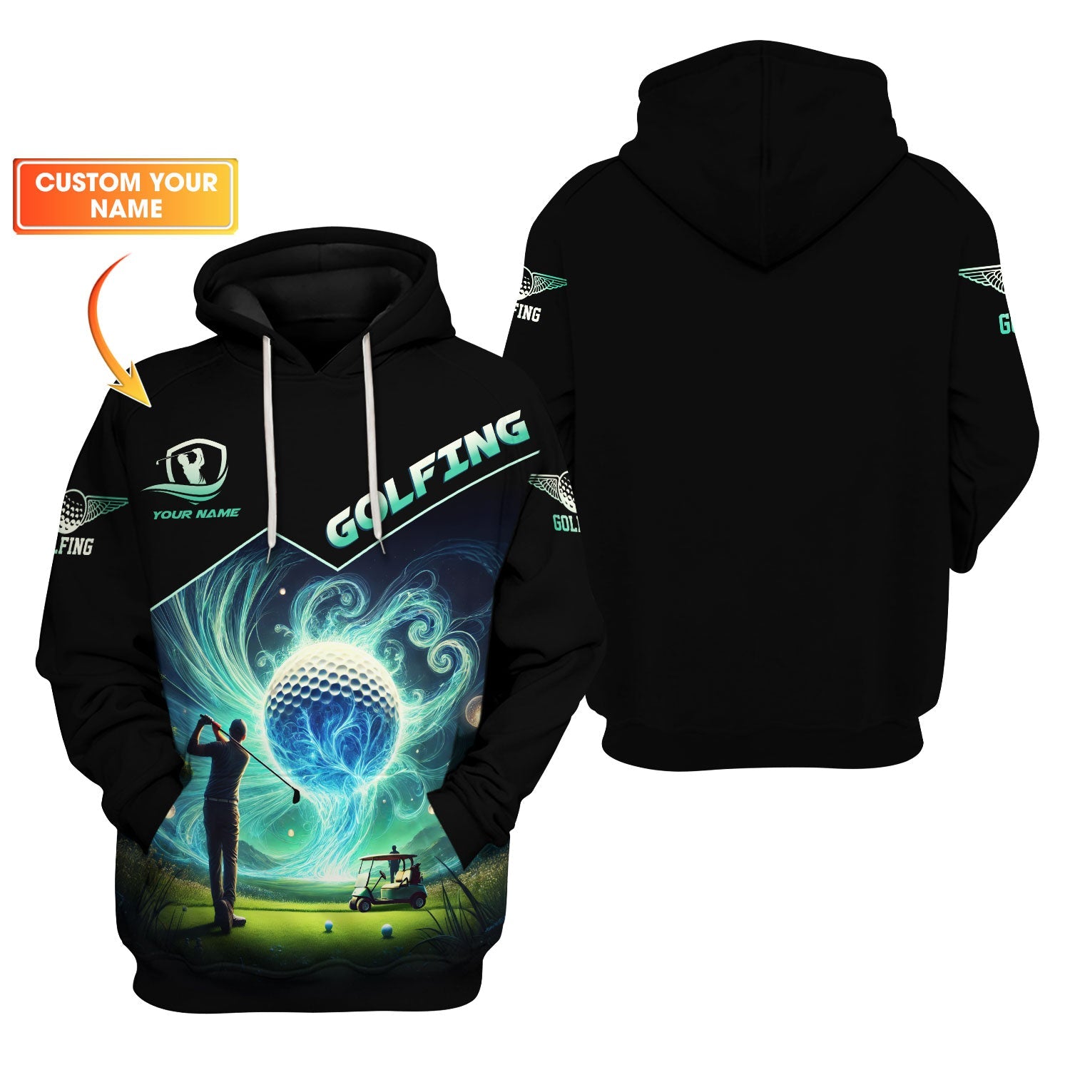 Custom Men's Golf Polo Shirt, Golfing Apparel, Mens Golf Gift, Gift For Golf Lovers