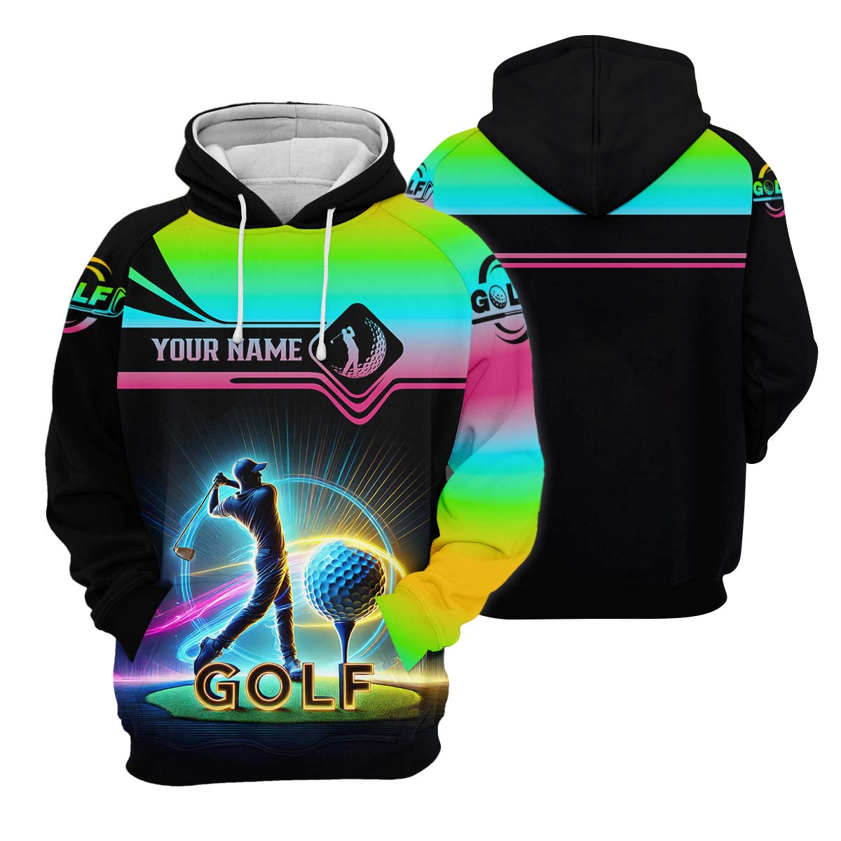 Custom 3D Men's Golf Polo Shirt, Golfing Apparel, Mens Golf Gift