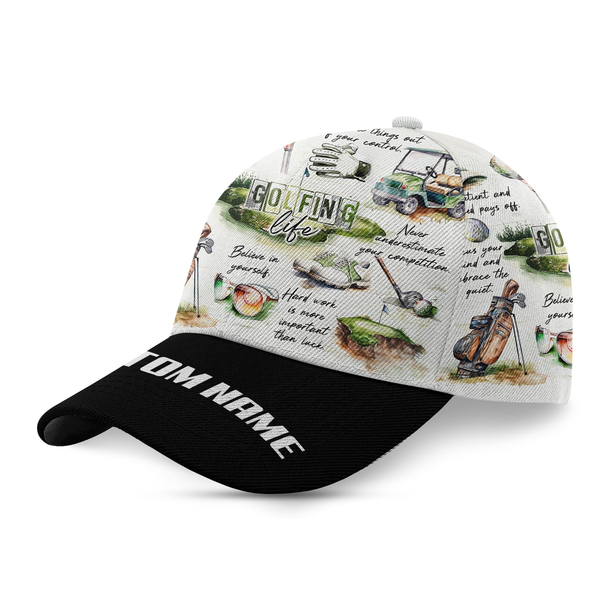 Custom Golfing Life Golf Cap, Funny Golf Hat, Christmas Golf Gift