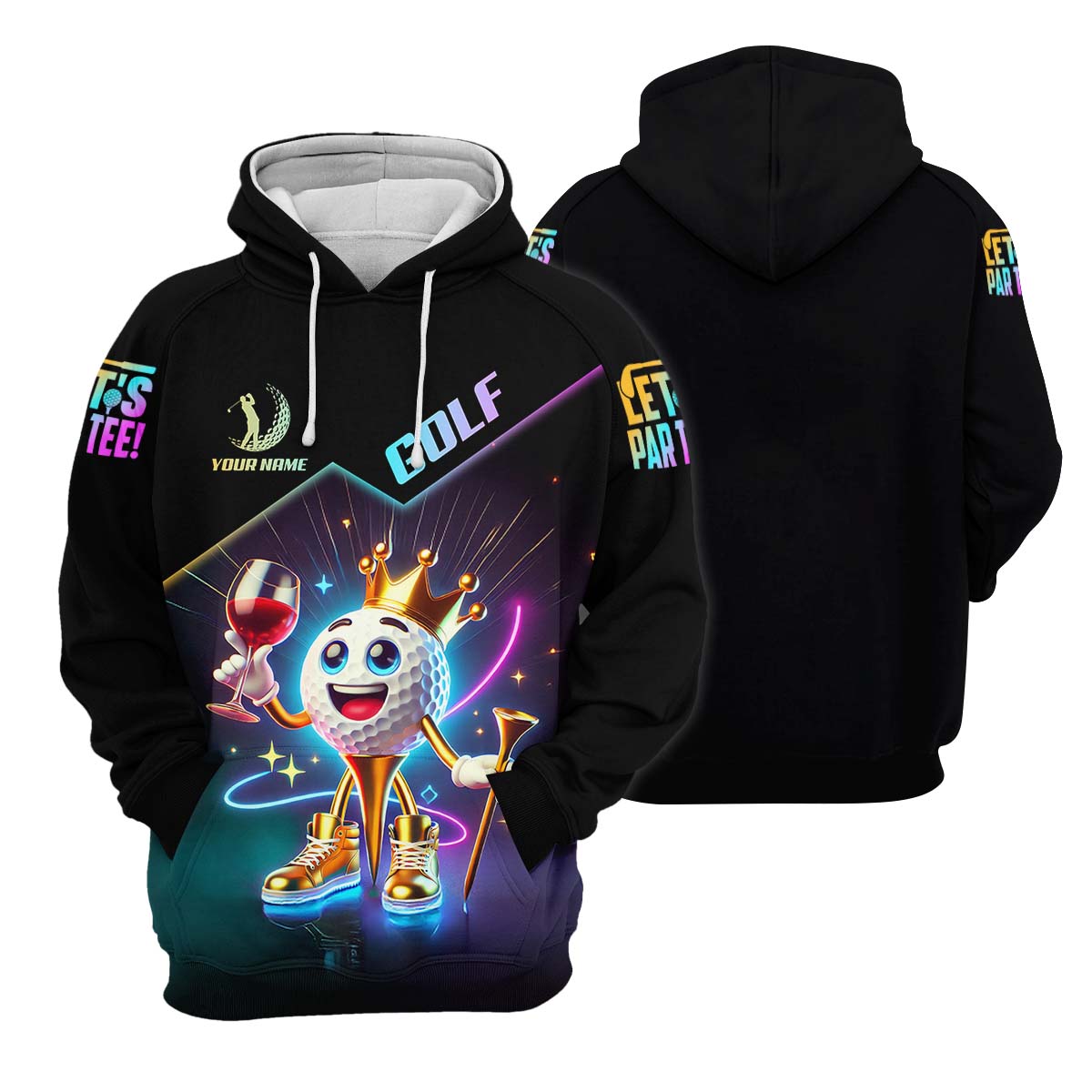 Let's Par Tee Custom Men's Golf Polo Shirt, Golfing Apparel, Funny Golf Polos, Mens Golf Gift