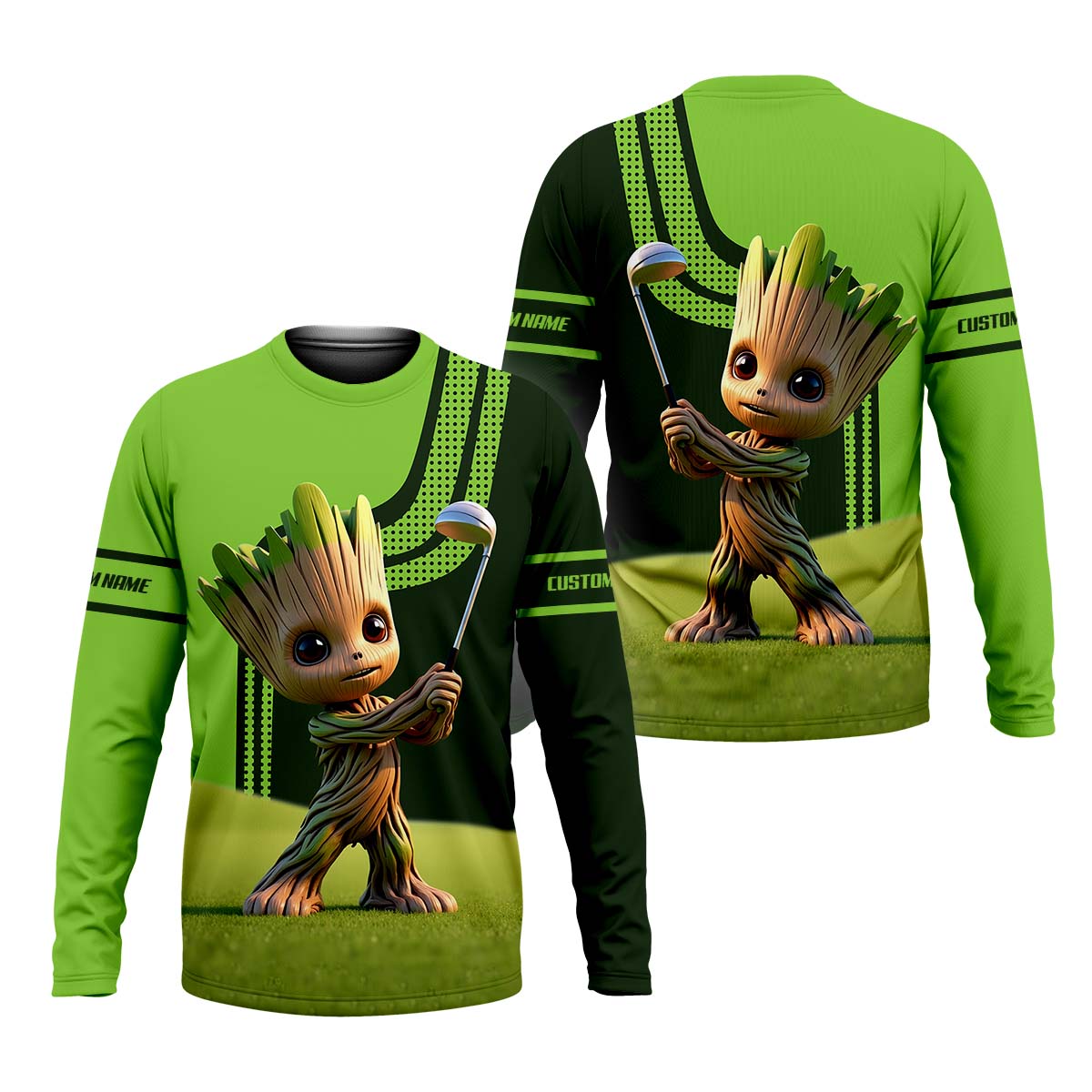 BabyGroot Custom Golf Polo Shirt, Gift For Golfers, Golf Gift Ideas