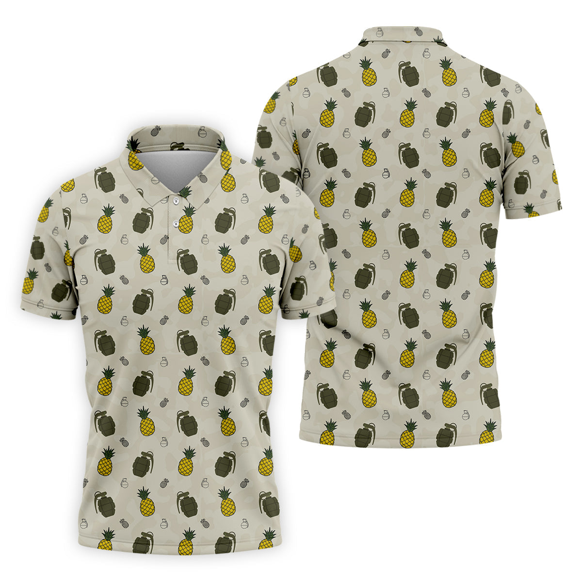 Funny Pineapple Golf Polo Shirts, Golfing Apparel, Men Golf Gift, Funny Golf Shirt