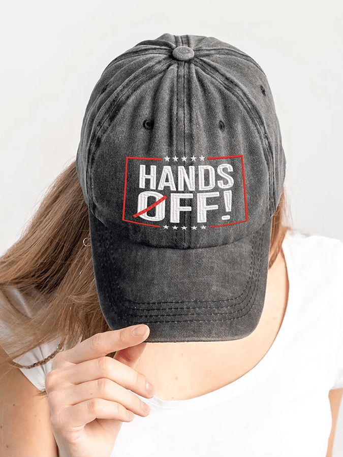 Unisex Hands Off Embroidered Baseball Cap, Funny Gift For Dad
